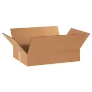 Flat Corrugated Boxes 18 x 12 x 3 Kraft 25 Bundle