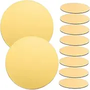 Cabilock 20pcs Cake Spacer Cake Board Tray Boards Small Plates Party Cake Base Round Cake Serving Supplies Mousse Cake Display Bases Baking Supply Cake Holder Golden Paper