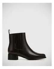 [Wittner] Barretta Leather Ankle Boot in Dark Brown
