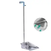 Dust Pans with Long Handle - Metal Upright Dustpan Heavy Duty, 35" Long Handl...