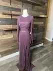 NWT Flawless Mac Duggal Sz2 Purple Beaded Lattice Formal Evening Dress Gown 7751