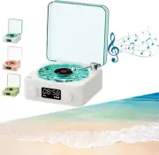 Aquavinyl Speaker Waves Mini Vinyl Bluetooth Vintage Record Player with Lights