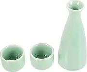 1Set Sake Set Sake Bottle with Japanese Cups Present for Friends Fine Workmanship for Serving Sake and Beverages Exquisite Japanese Style Drinkware