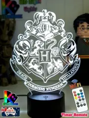 Harry Potter Hogwarts 3D LED Battery USB Night Light 7 Colour Changing Room Lamp