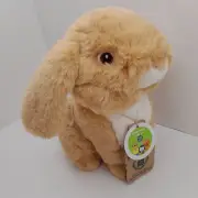 Aurora Eco Nation Lop-Eared Bunny Rabbit Plush Tan 9" Stuffed Animal Toy 2023