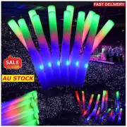 35x LED Foam Sticks Glow in Dark Flashing Stick Rave Party Light Up Wand