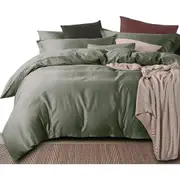 Light Grey Egyptian Bed Quilt Cover Set 3 Piece