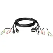 ATEN 2L-7D02DH USB-A HDMI to DVI-D USB-B KVM Cable with Audio - 1.8m