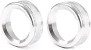 JIUYIN Knob Ring Cover,Fit For Toyota, 86 Subaru, BRZ 2012-2020 Aluminum Alloy Car Central Control Volume Media Trim Auto Accessories Dashboard Knob Ring(Silver)