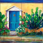Southwest Tile Backsplash Susan Libby Landscape Art Ceramic Mural SLA066