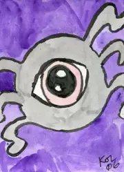 CYCLOPS SPIDER MONSTER Sketch Card by Kor Watkins