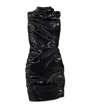 Alexander McQueen Laminated Jersey Mini Dress IT40,IT42 black