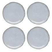 4x Ecology Ottawa Stoneware Rustic Dinner Plate Food/Meal/Platter 27.5cm Orchid