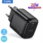 TOPK B210P 20W PD USB TYPE C 3.0 EU快充杯