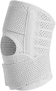 Healeved Breathable Knee Strap Men Climbing Knee Support Stabilizer Scooter Side Breathable Knee Brace Knee Pads for Basketball Knee Brace for Sports Wrist Supports Feet Leg Polyester White