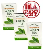 3 Packs Trader Joe's Decaffeinated Green Tea 20 Tea Bags 1.34oz Each, Total 60ct