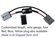 50A Anderson lead cable with Midi fuse. Customized wire length, size, fuse size.