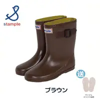 在飛比找PChome24h購物優惠-日本製 stample扣帶式兒童雨鞋71970-棕色