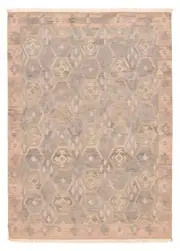 Vintage Hand Woven Carpet 5'3" x 7'5" Traditional Wool Kilim Rug