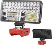 Cordless LED Work Light Floodlight Spotlight Desk Lamp For Milwaukee 18V Battery