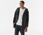 Calvin Klein Jeans Men's Master Jeans Logo Hooded Raincoat - Black