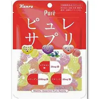 在飛比找樂天市場購物網優惠-大賀屋 Pure 心型 軟糖 零食 日本製 柳橙 藍莓 膠原