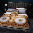 600TC Egypt Cotton Palace Bedding Set Printed Duvet Cover Soft Smooth FlatSheet