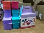 TUPPERWARE SNOWFLAKE SQUARE ROUND SET 400ML 800ML 1.3L 2.8L / EGG STORER/ MEDIUM