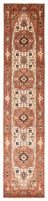 Vintage Hand-knotted Runner Rug 2'7" x 12'2" Traditional Wool Carpet