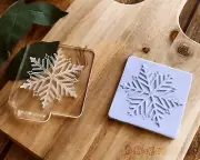 Snowflake Winter Snow - Embosser Stamp for cookies, Cake Decorating, Deboss