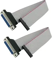 Wire Flat Ribbon Cable DB25 Female to FC-26 Female Connector for LCD Monitors, Connecting Circuit Boards, Computers. Easy to Use