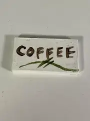 1:12 Scale Miniature Coffee Sign Hand painted 5/8” X 1 1/4” Cottage Trending