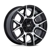 Moto Metal MO813 MASON 18X9 6X135/6X139.7 18mm Gloss Black W/ Mach Face Wheel