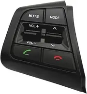 Vuzmode Car Cruise Control Button, for Hyundai, for Creta, for Ix25 1.6 Car Steering Wheel Multifunction Switch Button Remote Cruise Control Switch Button Steering Wheel Control Switch Buttons(BLACK L