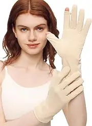 [OH! ANY TIME ANY WEAR] Women's Anti-UV Gloves Sun Protective UPF 50+ Full Finger Summer Gloves Touchscreen for Golf Driving Hiking Riding SLM3M113
