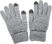 [Ipetboom] Pair Thickened Knitted Gloves Warm Playing Gloves Touch Screen Phone for Outdoor Activities