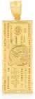 Floreo 10k Yellow Gold $1,000,000 One Million Dollar Bill Pendant