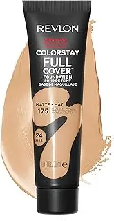 Revlon Liquid Foundation, ColorStay Face Makeup for Normal and Dry Skin, Longwear Full Coverage with Matte Finish, Oil Free, 175 Natural Ochre, 1.0 Oz