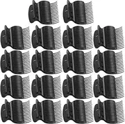 18 Pieces Hot Roller Clips - Plastic Hair Curler Claw Clips for Small, Medium, Large and Jumbo Hair Rollers (Black)