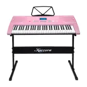 Karrera 61-Key Electronic Keyboard Piano with Stand (Pink)