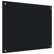 Kitchen Backsplash Black 70x60 cm Tempered Glass
