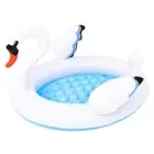 Pool Central 42.5-Inch Inflatable White and Blue Swan Kiddie Pool