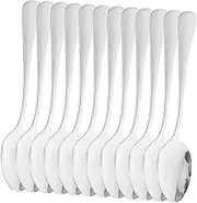 iplusmile 12pc Stainless Steel Dinner Spoons Metal Cutlery Set Spoons Bulk Set for Kitchen