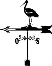 Wind vanes, Outdoor Garden Animal Metal Weather Vane Vintage Style Stainless Wind Direction Indicator for Roof Paddock Decoration Weathervane