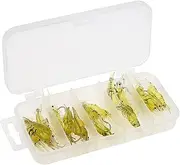 OriGlam 15pcs Shrimp Bait Hooks, Soft Fishing Lure, Prawn Lures Simulation for Trout Bass Salmon