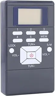 AM FM Shortwave Compact Transistor Radio Support TF Card Sleep Timer and Rechargeable Battery Portable AM/FM Radio Alarm Clock(Grey)
