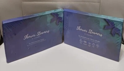 2 Cleverfy Shower Steamers Aromatherapy Gift Set of 6 Bath Bombs Fizzies Blue