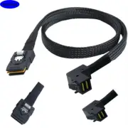 MINI SAS SFF-8643 90 degree to SAS SFF-8087 server connection Cable