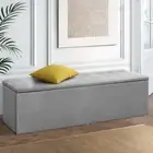 Artiss Storage Ottoman Blanket Box 140cm Linen Grey