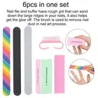 6pcs Professional Manicure Tool Nail Files Buffers Pedicure Nail Art Kit GRS